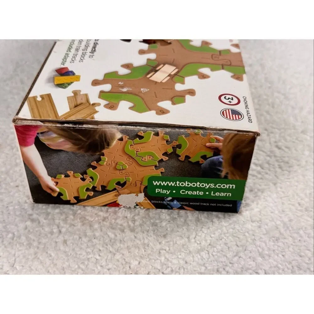Tobo Track 15 Piece For Cars Trains Eco Friendly Toy New - Open Box